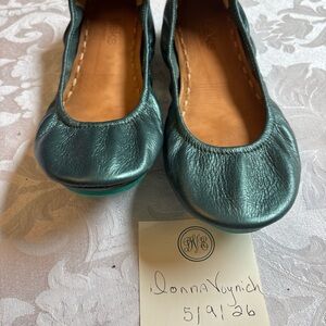 Tieks Tahitian Pearl  Metallic Teal Ballet Flats